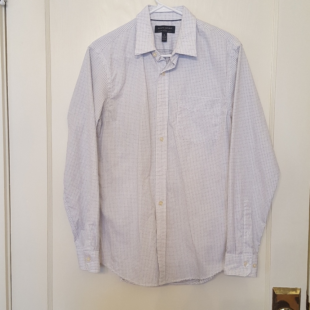 Banana Republic men's dress shirt no iron white S